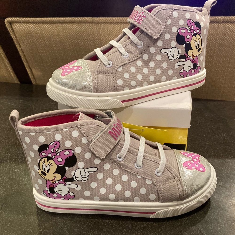 Toddler size 12 Disney Minnie Mouse sneakers.